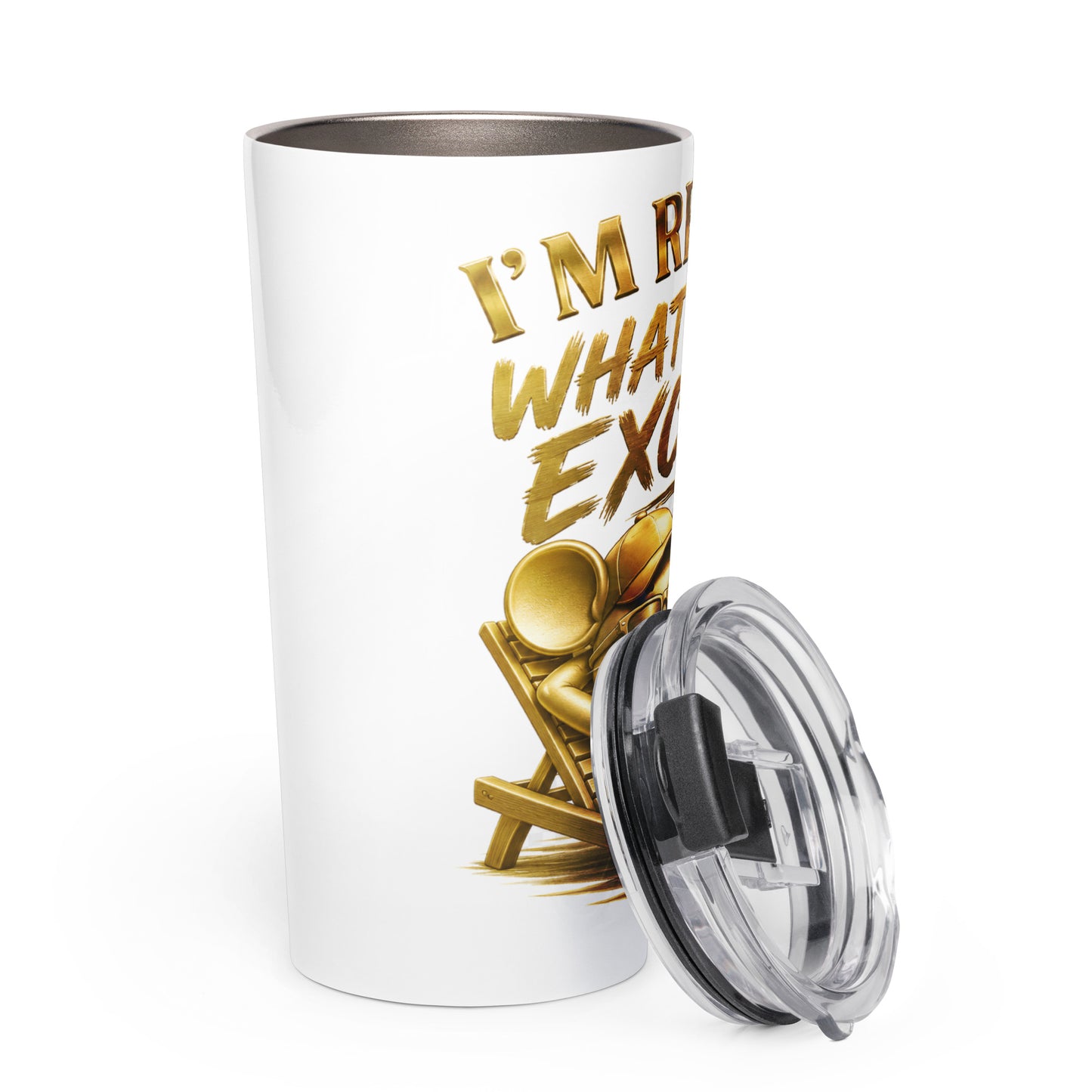 Scout I’m Retired 20 oz travel tumbler, right side view